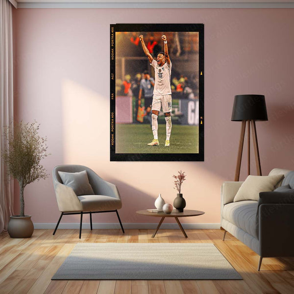 Kylian Mbappé France Metal Frame | World Cup Star Wall Art 02 - TURTLEWINGS 