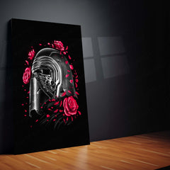 Kylo Ren Rose Metal Poster | Dark Sci-Fi Villain Wall Art  Galactic Dark Side Metal Frame by TurtleWings