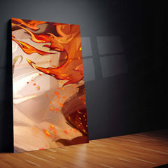 Anime Metal Poster Set of 3 | Demon Slayer | Kyojuro Rengoku Flame Hashira Triptych Wall Art