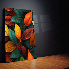 Leaves Abstract Metal Poster – Modern Botanical Wall Art | Nature-Inspired Minimalist Decor - TURTLEWINGS 