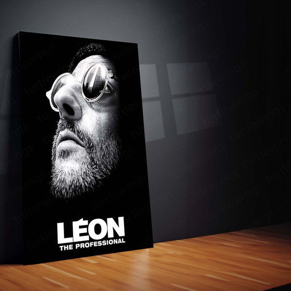 Léon The Professional – Noir Style Character Portrait Metal Poster | Cult Classic Wall Frame