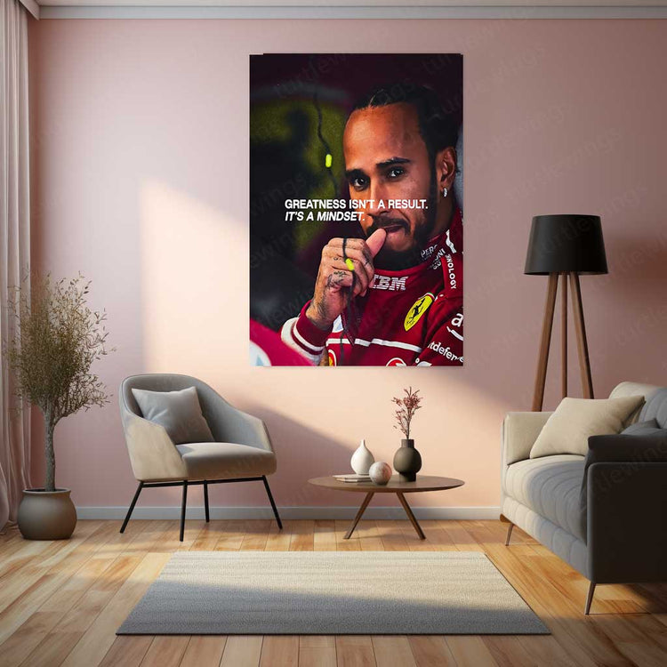 Lewis Hamilton Metal Poster | F1 Racing Legend Wall Art | Speed x Legacy Decor