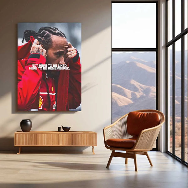 Lewis Hamilton Metal Poster | F1 Racing Legend Wall Art | Speed x Legacy Decor 01 - TURTLEWINGS 