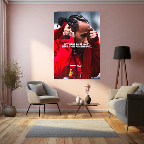 Lewis Hamilton Metal Poster | F1 Racing Legend Wall Art | Speed x Legacy Decor 01 - TURTLEWINGS 