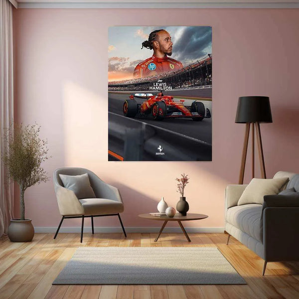 Lewis Hamilton Metal Frame â A Tribute to the F1 Legend - TURTLEWINGS 
