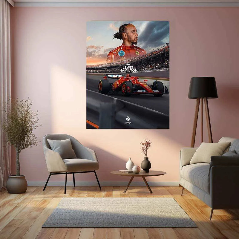 Lewis Hamilton Metal Frame â A Tribute to the F1 Legend - TURTLEWINGS 