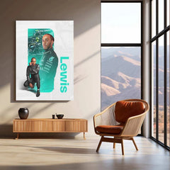 Lewis Hamilton Metal Poster | Mercedes-AMG F1 Racing Artwork | Formula 1 - TURTLEWINGS 