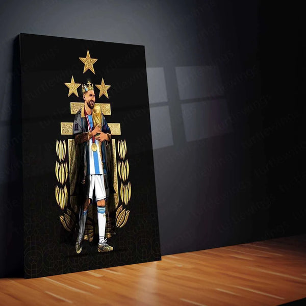 Lionel Messi Metal Poster – GOAT Football Wall Art | - TURTLEWINGS 