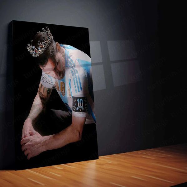Lionel Messi Metal Poster – GOAT Football Wall Art 4 - TURTLEWINGS 