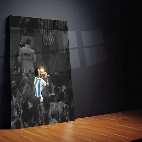 Lionel Messi Metal Poster – GOAT Football Wall Art 9 - TURTLEWINGS 