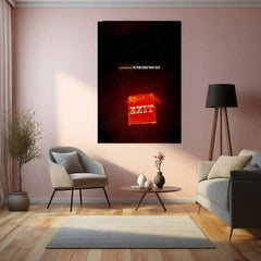 Quote Metal Poster | Locking In Is the Only Way Out | Focus, Discipline & Tunnel-Vision Metal Frame - TURTLEWINGS 