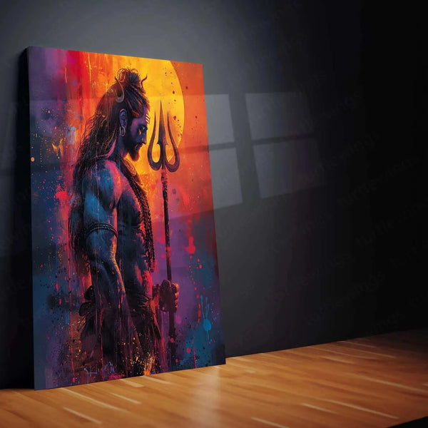 Lord Shiva Metal Poster – Mahadev Wall Art | Divine Hindu Spiritual Decor 9 - TURTLEWINGS 