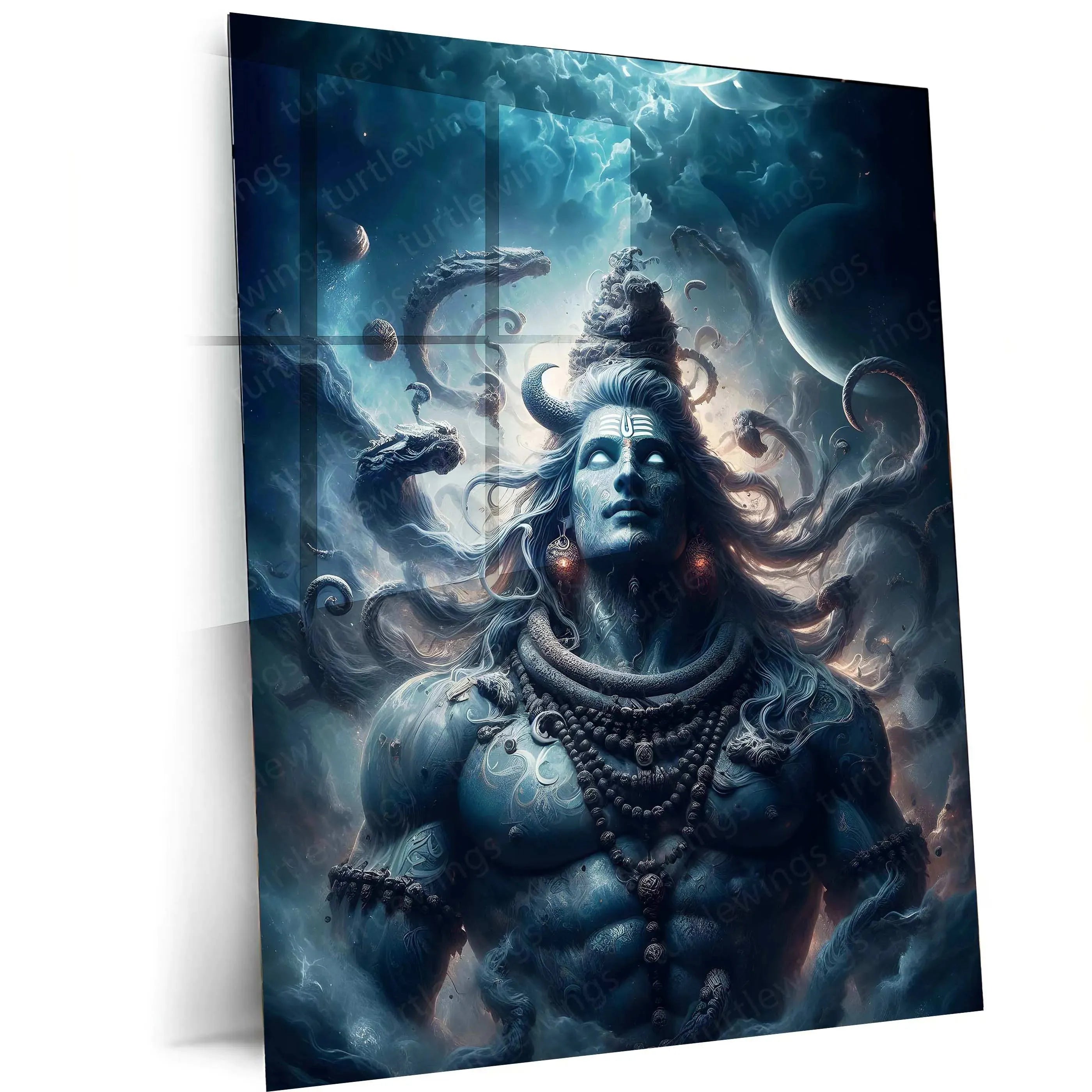 Shiv Turtle Lord Shiva Metal Poster – Mahadev Wall Art | Divine Hindu Spiritual De ...