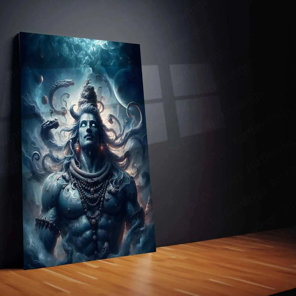 Lord Shiva Metal Poster – Mahadev Wall Art | Divine Hindu Spiritual Decor 5 - TURTLEWINGS 