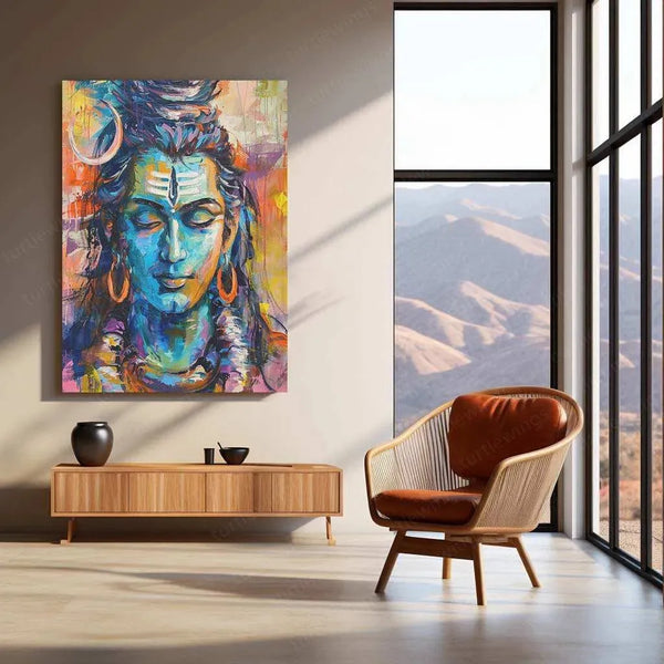 Lord Shiva Metal Poster – Mahadev Wall Art | Divine Hindu Spiritual Decor 6 - TURTLEWINGS 
