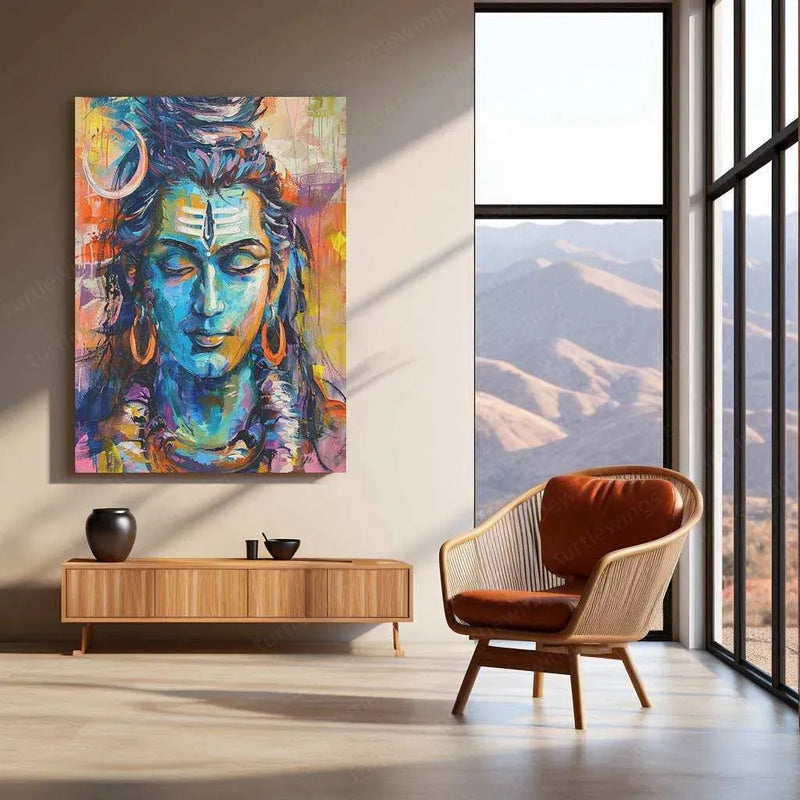 Lord Shiva Metal Poster – Mahadev Wall Art | Divine Hindu Spiritual Decor 6 - TURTLEWINGS 