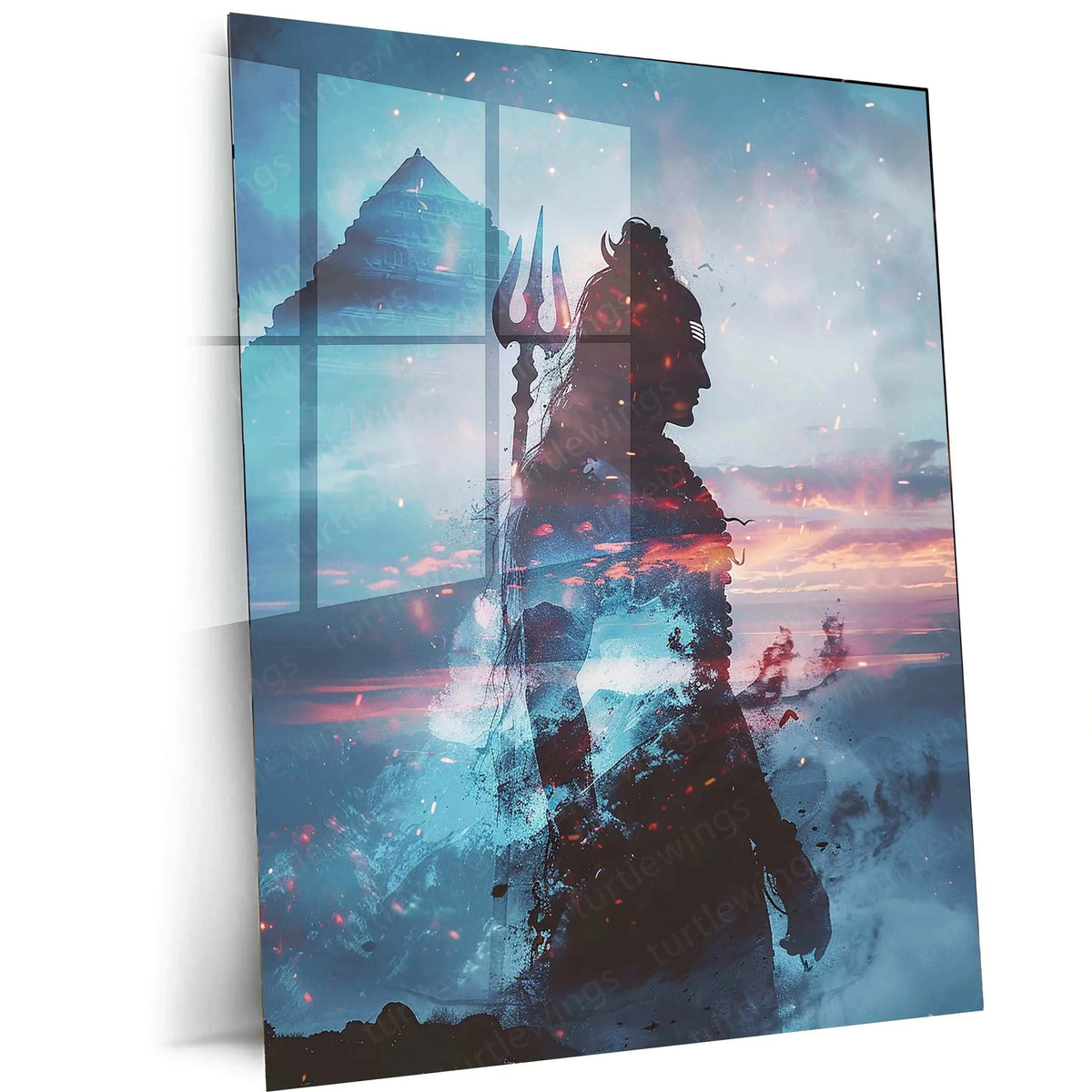 Shiv Turtle Lord Shiva Metal Poster – Mahadev Wall Art | Divine Hindu Spiritual De ...