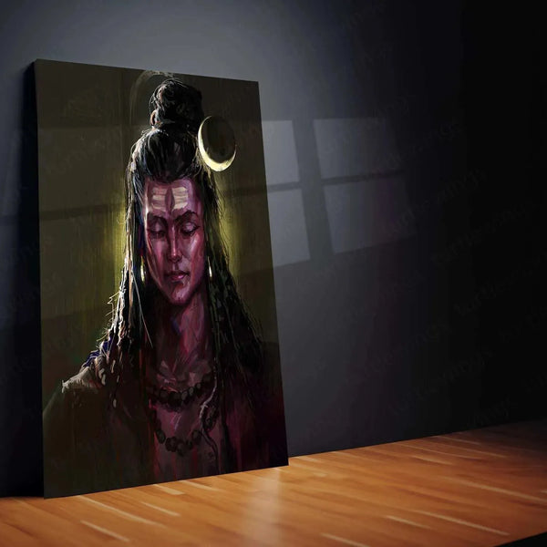 Lord Shiva Metal Poster – Mahadev Wall Art | Divine Hindu Spiritual Decor - TURTLEWINGS 