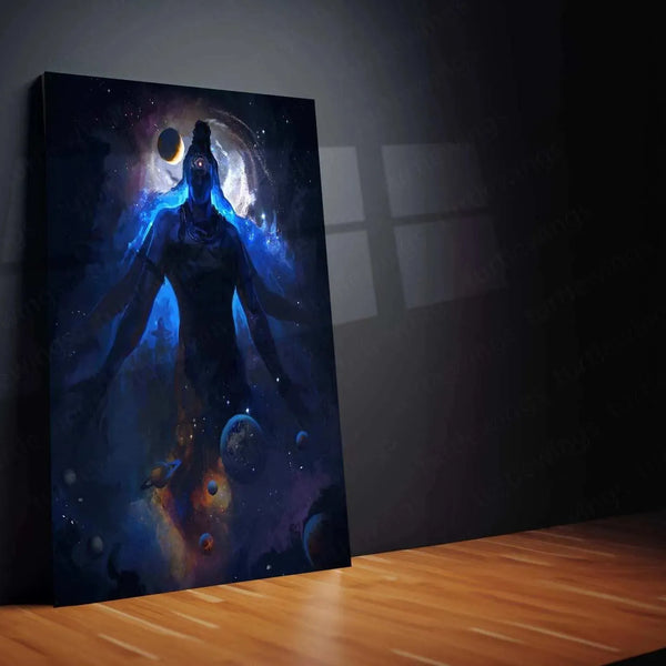Lord Shiva Metal Poster – Mahadev Wall Art | Divine Hindu Spiritual Decor 2 - TURTLEWINGS 