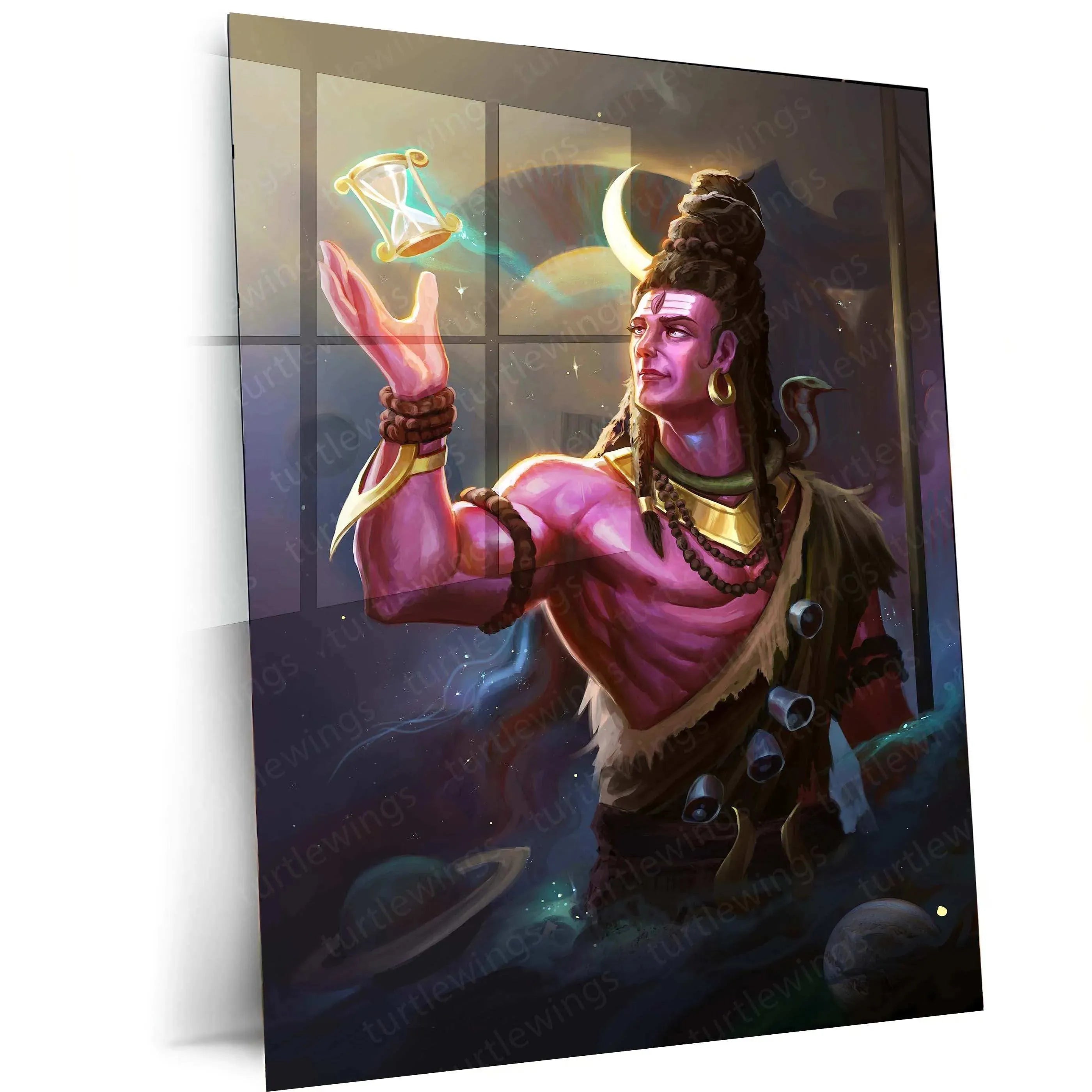 Shiv Turtle Lord Shiva Metal Poster – Mahadev Wall Art | Divine Hindu Spiritual De ...