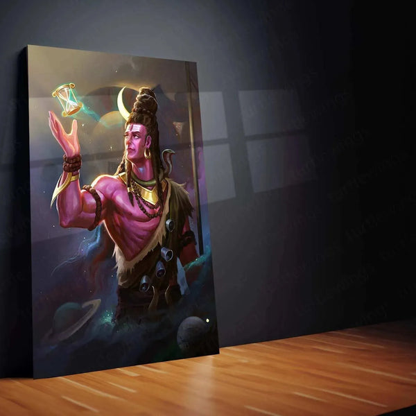 Lord Shiva Metal Poster – Mahadev Wall Art | Divine Hindu Spiritual Decor 3 - TURTLEWINGS 