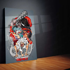 Anime Metal Poster | Luffy Gear Metal Poster | One Piece Wall Art | Nika Transformation Anime Decor (Copy) - TURTLEWINGS 