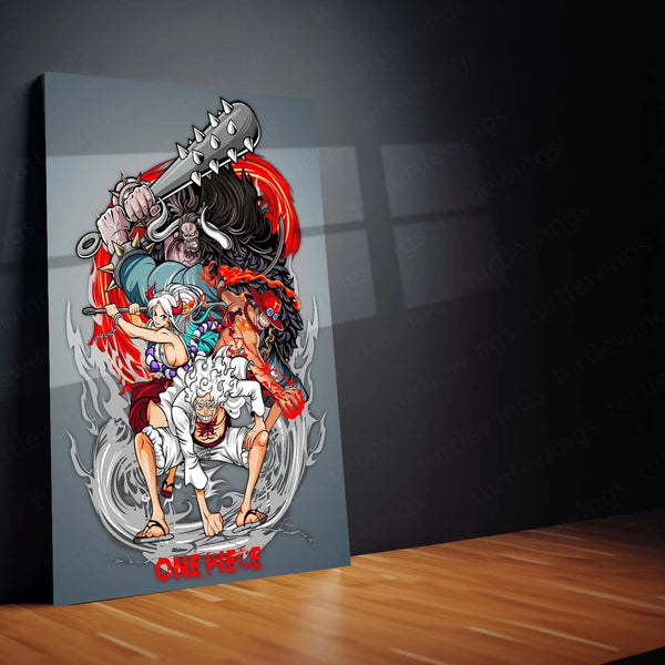 Anime Metal Poster | Luffy Gear Metal Poster | One Piece Wall Art | Nika Transformation Anime Decor (Copy)