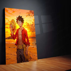 Anime Metal poster | Luffy One Piece Metal Poster – The King of Pirates Wall Art - TURTLEWINGS 