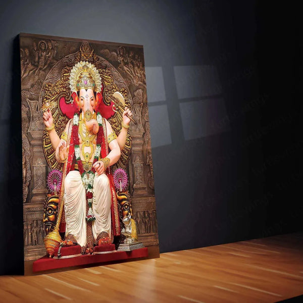 Lalbaug Cha Raja – The Divine Ganesh Metal Poster 1 - TURTLEWINGS 
