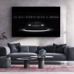 Car Metal Poster | Lamborghini Diablo – It All Starts With a Dream | Legacy, Ambition & Supercar Icon Metal Frame - TURTLEWINGS 