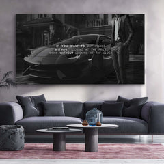 Lamborghini Aventador – Work Without Looking At The Clock | Success Mindset Metal Frame - TURTLEWINGS 
