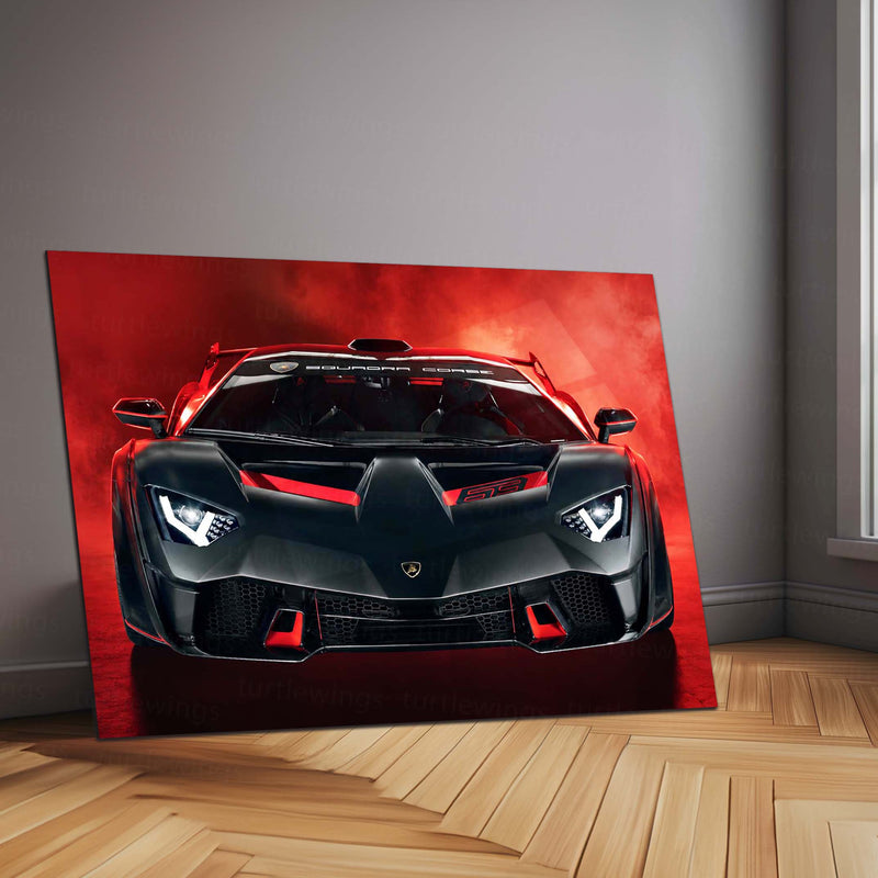 Lamborghini SC18 LED Neon Metal Frame Exotic Hypercar Wall Art | Supercar LED Neon Metal Decor