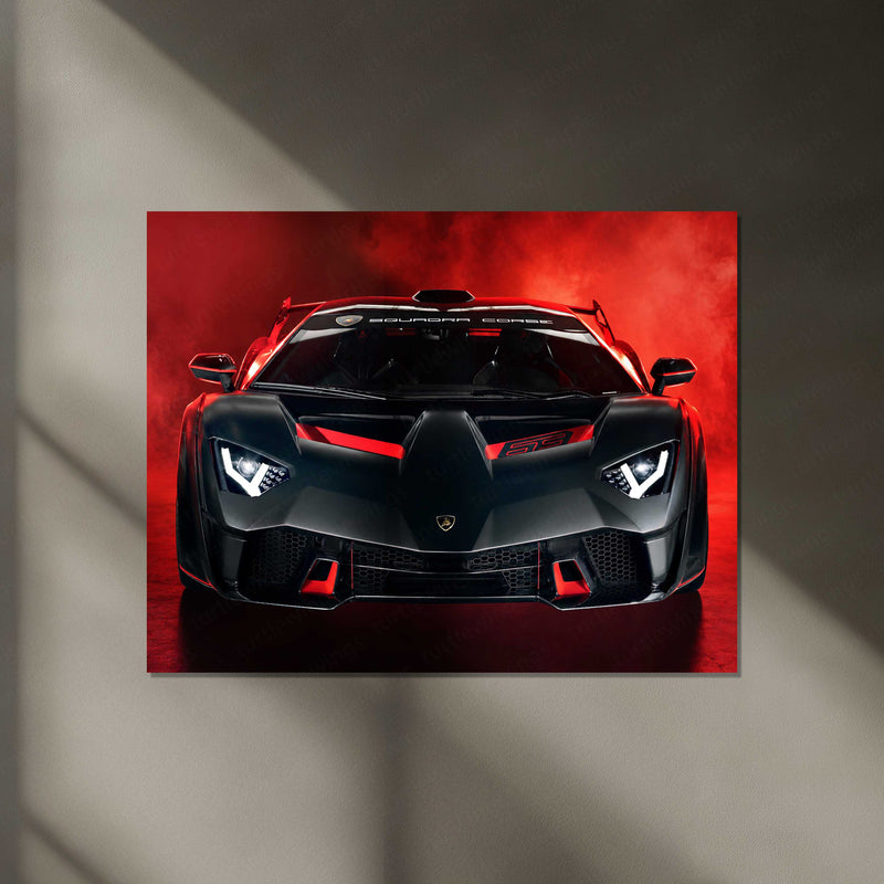 Lamborghini SC18 LED Neon Metal Frame Exotic Hypercar Wall Art | Supercar LED Neon Metal Decor