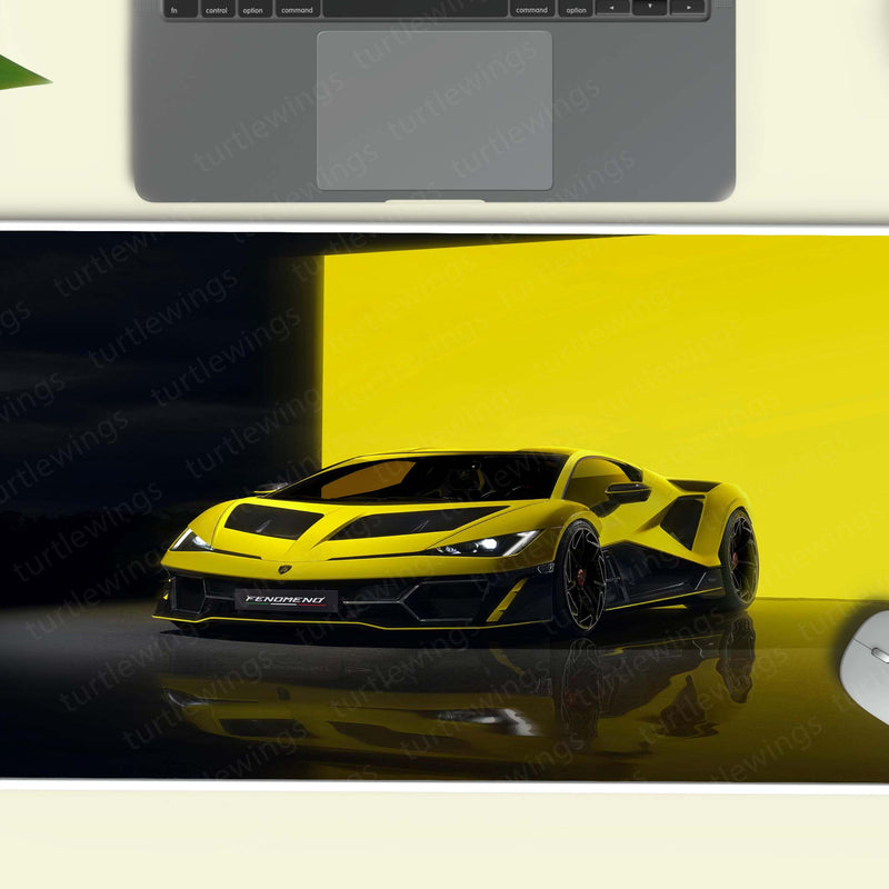 Lamborghini Fenomeno 2025 – Yellow Hypercar Deskmat