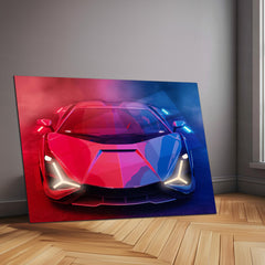 Lamborghini Sián Neon Poster – Futuristic Supercar Neon LED Metal Frame | Luxury Car Wall Art