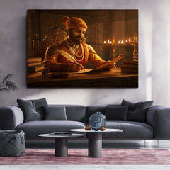 Chhatrapati Shivaji Maharaj Metal Frame | Warrior King Wall Art | Metal Frame 09