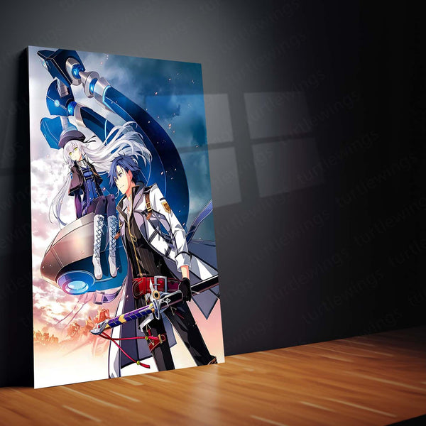 Anime Metal Poster | The Legend of Heroes – Trails of Cold Steel Artwork | Fantasy Adventure Anime Metal Frame Poster