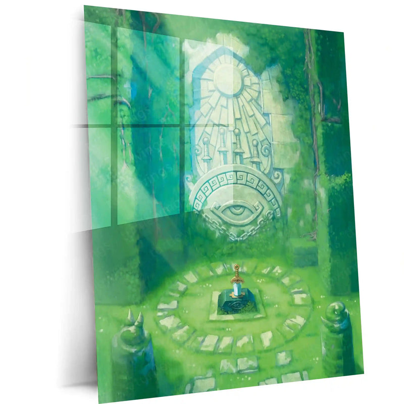 Game Metal Poster | Legend of Zelda Metal Frame | Premium Gaming Wall Art | HD Metal Poster