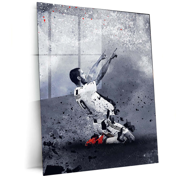 Leonardo Bonucci Celebration – Juventus Metal Frame | Iconic Defender Wall Art - TURTLEWINGS 