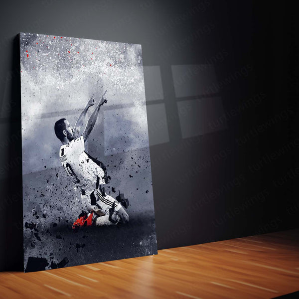 Leonardo Bonucci Celebration – Juventus Metal Frame | Iconic Defender Wall Art - TURTLEWINGS 
