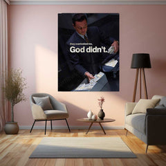 Leonardo DiCaprio – “They Overlooked Me, God Didn’t” Metal Poster | Faith x Hustle Motivational Wall