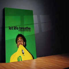 Quote Metal Poster | Let Life Breathe | Calm Living, Mindfulness & Slow-Life Metal Frame - TURTLEWINGS 