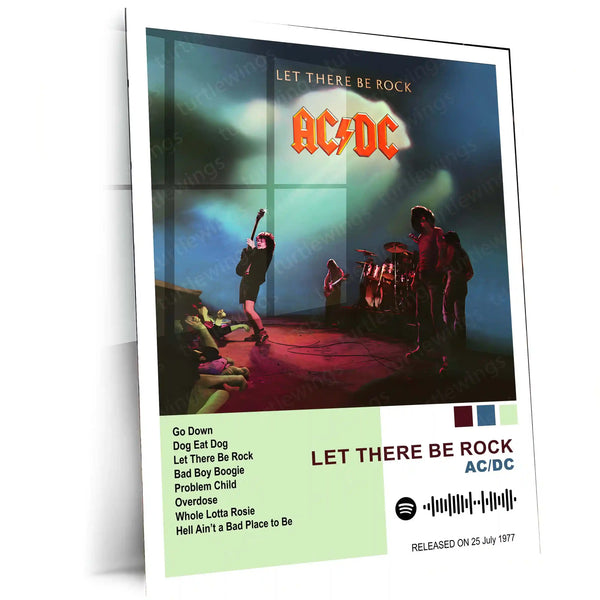 AC/DC Complete Album Collection | Set of 10 | Set of 8 | Set of 4 | Metal Frame Posters High Voltage. Pure Rock Energy. Legendary Wall Statement. - TURTLEWINGS 