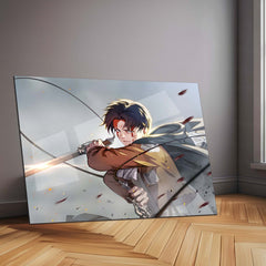 Anime Metal Poster | Levi Ackerman Metal Poster | Humanity’s Strongest Soldier Anime Wall Art  Elite Scout Regiment Warrior Metal Frame by TurtleWings