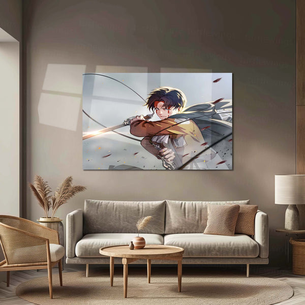 Anime Metal Poster | Levi Ackerman Metal Poster | Humanity’s Strongest Soldier Anime Wall Art  Elite Scout Regiment Warrior Metal Frame by TurtleWings