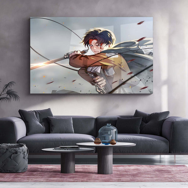 Anime Metal Poster | Levi Ackerman Metal Poster | Humanity’s Strongest Soldier Anime Wall Art  Elite Scout Regiment Warrior Metal Frame by TurtleWings