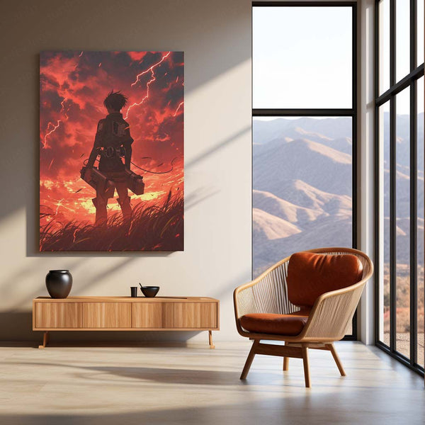 Levi Ackerman Metal Frame | Attack on Titan Anime Wall Art | Premium Metal Poster - TURTLEWINGS 