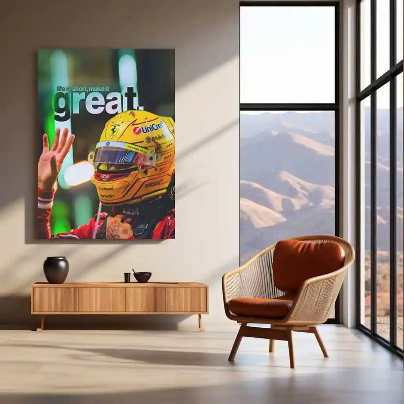 Quote Metal Poster | Life Is Short, Make It Great | Fearless Living & Championship Mindset Metal Frame - TURTLEWINGS 