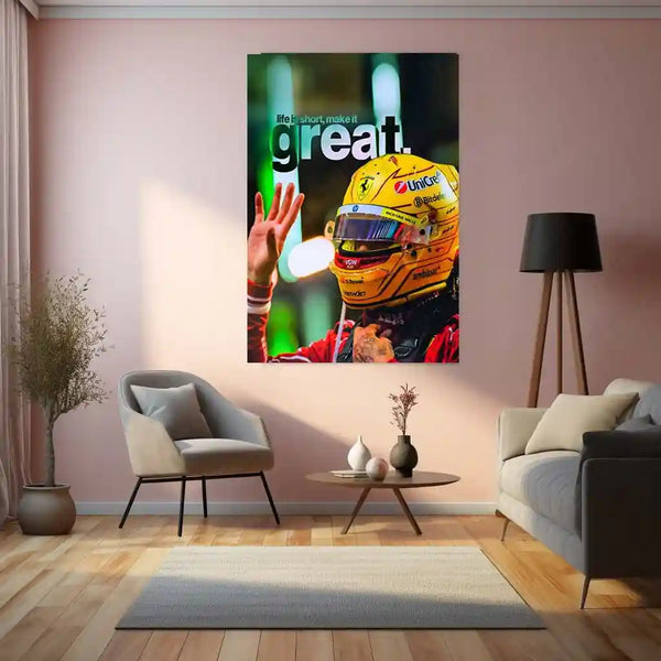Quote Metal Poster | Life Is Short, Make It Great | Fearless Living & Championship Mindset Metal Frame - TURTLEWINGS 