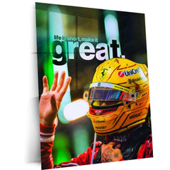 Quote Metal Poster | Life Is Short, Make It Great | Fearless Living & Championship Mindset Metal Frame - TURTLEWINGS 